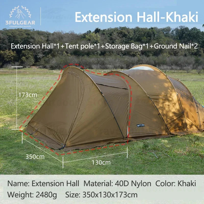 3F UL GEAR Car Docking Tunnel Tent Shelter 3-4 People GlowCart