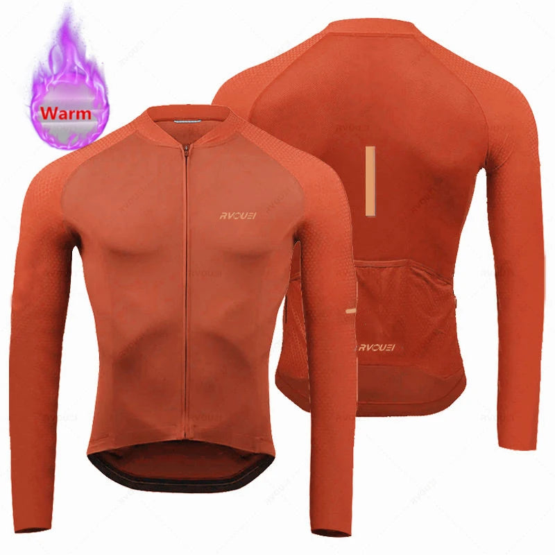 Rvouei New Winter Cycling Clothes Set Man Thermal Fleece Jersey Suit Sport Riding Bike MTB Clothing Bib Pants Sets Ropa Ciclismo GlowCart