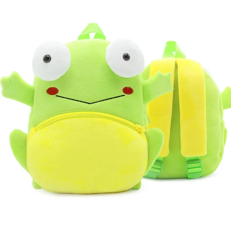 Cartoon Cute Plush Children's Backpack Animal Theme Large Capacity Backpack Boys Girls School Casual School Bag Birthday Gift GlowCart