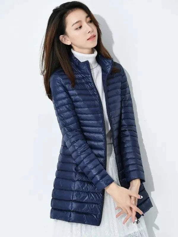 0-10℃ 2024 New Woman Autumn Long Puffy Jackets Ultralight GlowCart