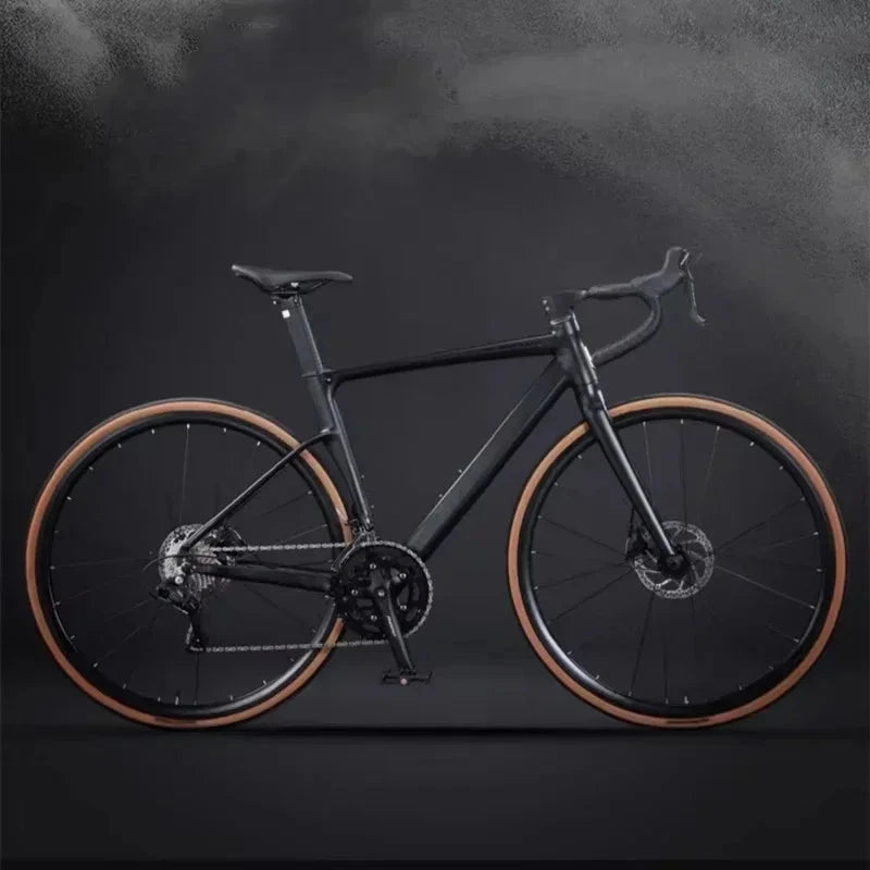 32mm Aluminum Alloy Frameset Gravel Bike 18 Speed Road Bike Hydraulic Disc Brake Racing Bicycle Wheelset 700x28C Internal wiring GlowCart