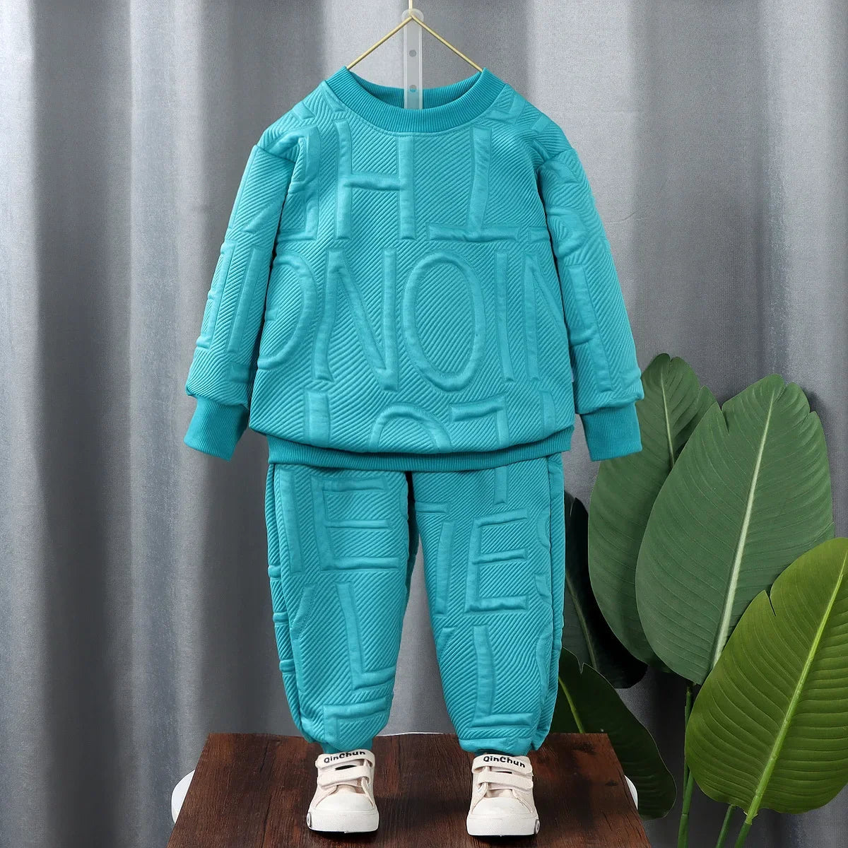 Boys 2Pcs Tracksuit Baby Girls Kids Casual Clothing Sets Baby Kids Sports Unisex Letter Pants Outfits 1-7 Ys Children Sweatshirt GlowCart