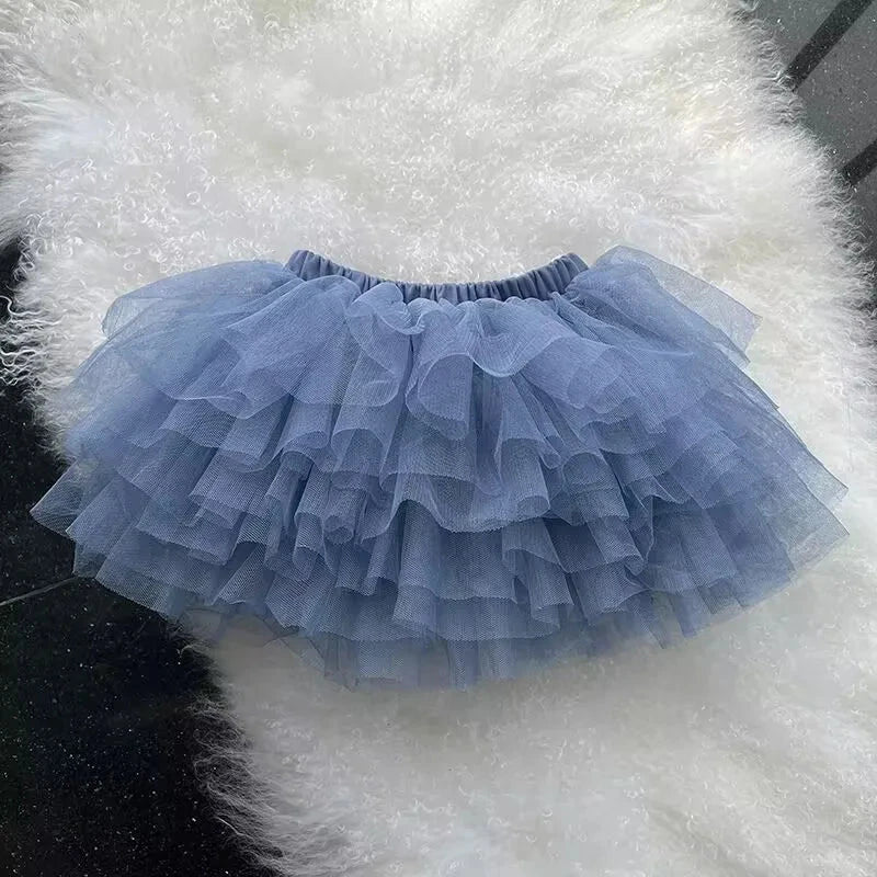 Little Girls Tutu Skirts Black Fluffy Toddler Tulle Princess Ball Gown Pettiskirt Ballet Dance Kids Party/birthday Skirt 1-7T GlowCart