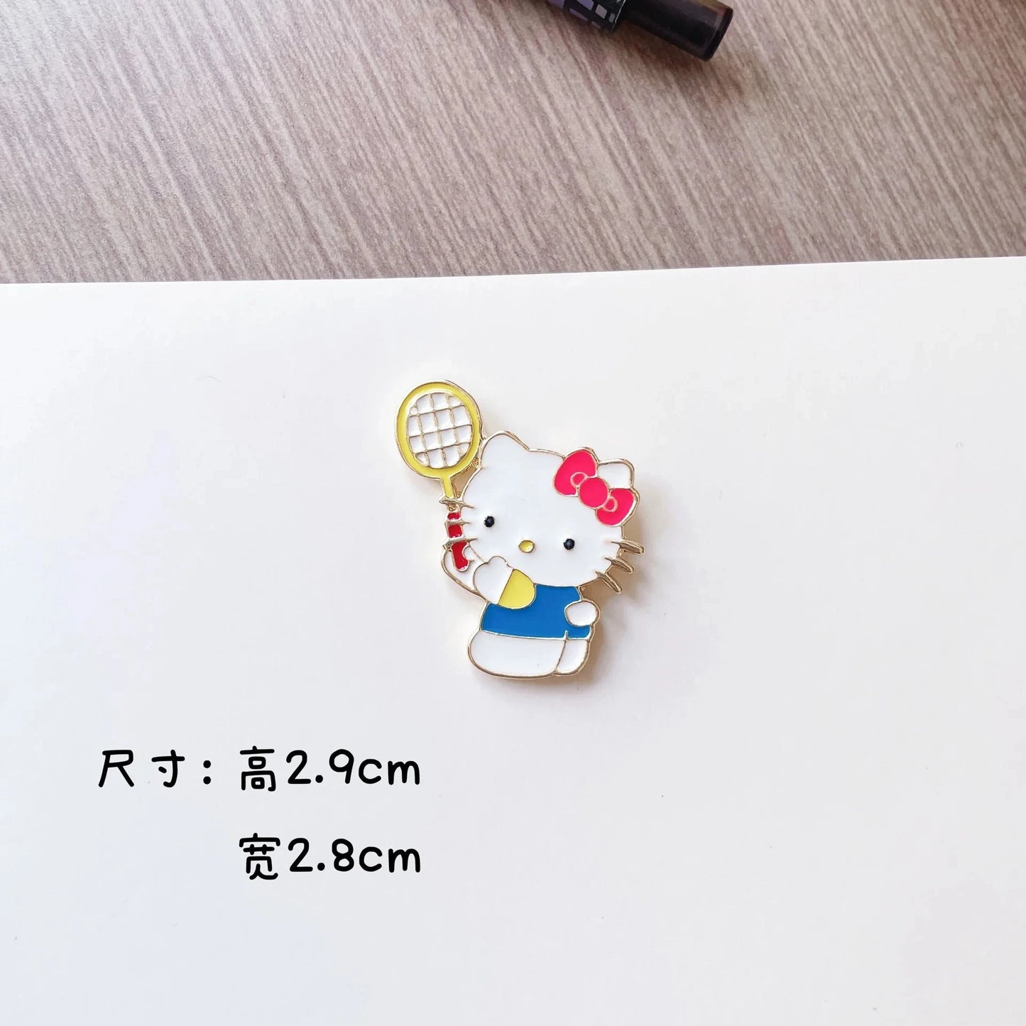 Sanrio Kuromi Cinnamoroll Metal Enamel Brooch Tennis Cute GlowCart