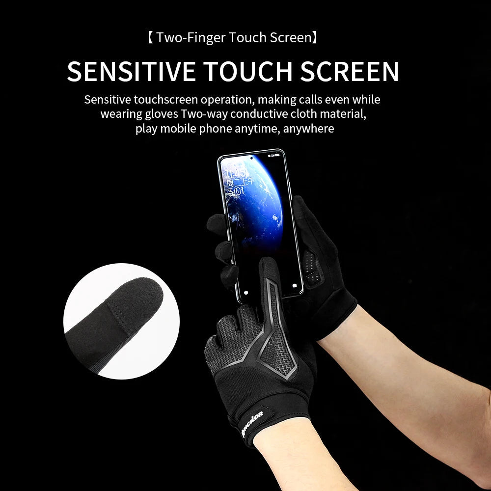 Spring Autumn MTB Cycling Gloves Breathable Non-Slip Shock-Absorbing Touch Screen Black Tactical Gloves Motorcycle Gloves Men GlowCart