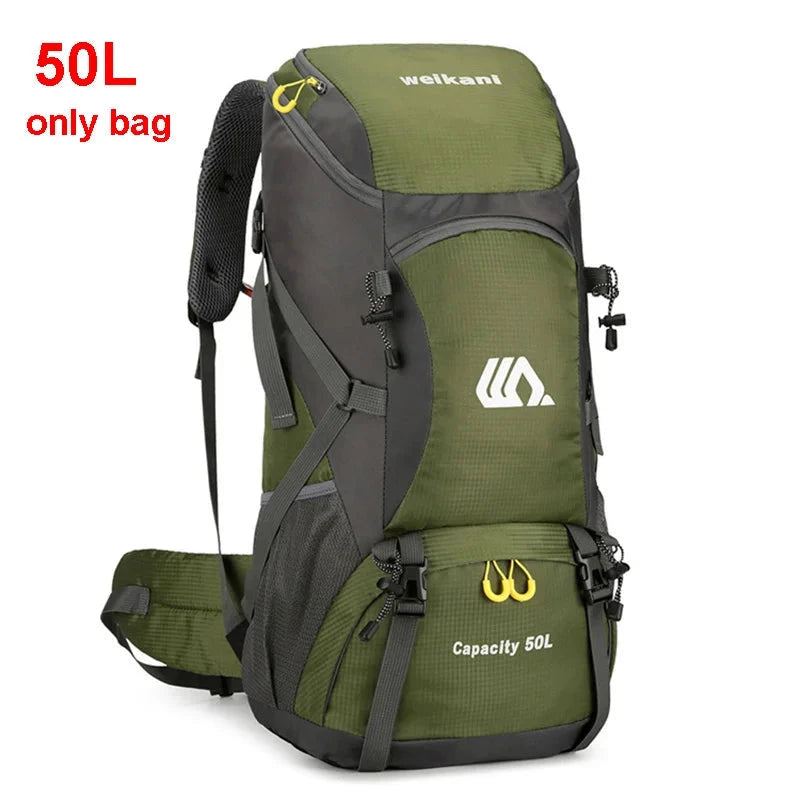 50L Travel Backpack Camping Men Large Hiking Bag Tourist GlowCart