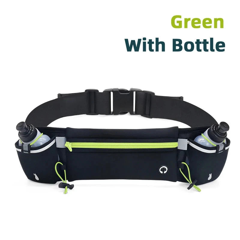 Marathon Trail Running Waist Pack For Phone Water Bottle Sports Fanny Pack Fitness Dual Pocket Running Belt Waist Bag Men Women GlowCart