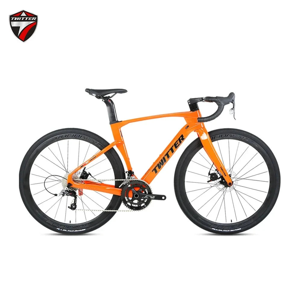 TWITTER 2025 GRAVEL-V3 new 700C off-road gravel carbon fiber road bicycle hydraulic oil disc brake mechanical transmission GlowCart