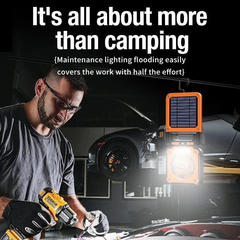 Outdoor camping fan portable USB tent lighting LED GlowCart