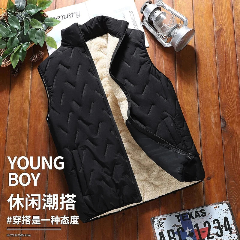 Autumn Winter Fashion Men's Padded Vest Jacket Casual Thick GlowCart