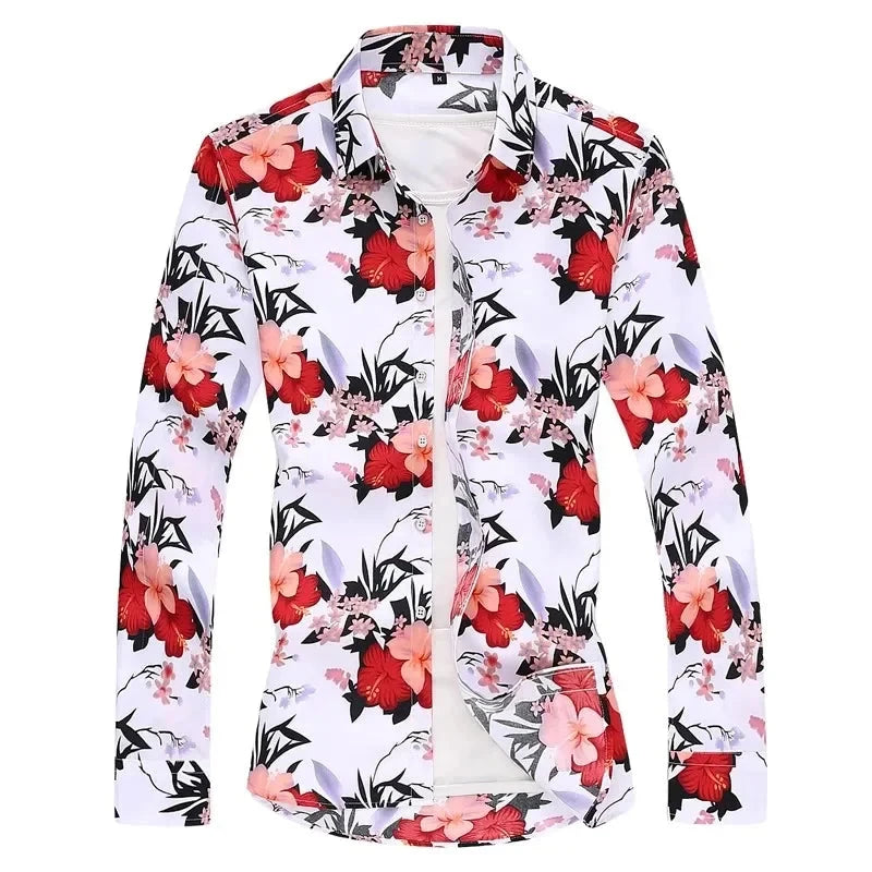 Spring new men's shirts Energetic youth casual printing GlowCart