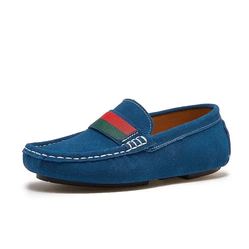 Boys Leather Shoes Black White for School Party Wedding Kids Formal Flats Loafers Slip-on Soft Loafers Children Moccasins 26-37 GlowCart