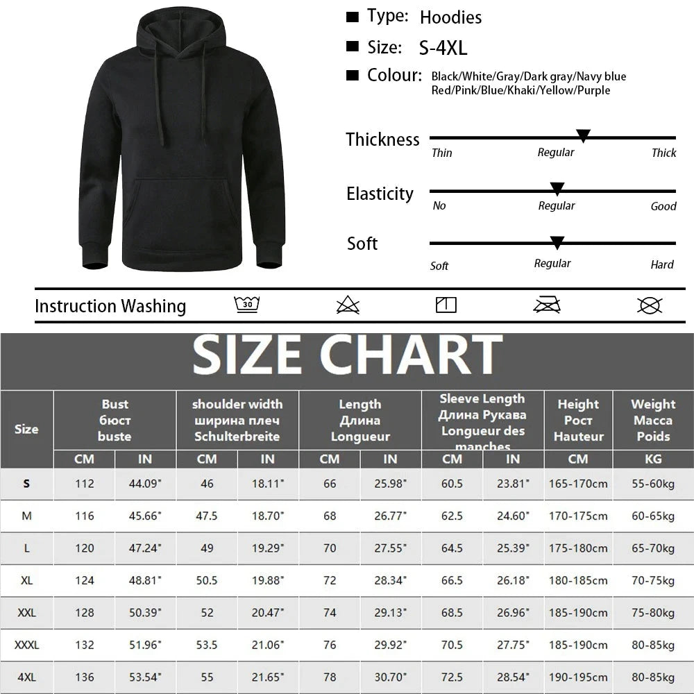 Men's and Women's Warm Sweatshirt Casual Solid Color GlowCart