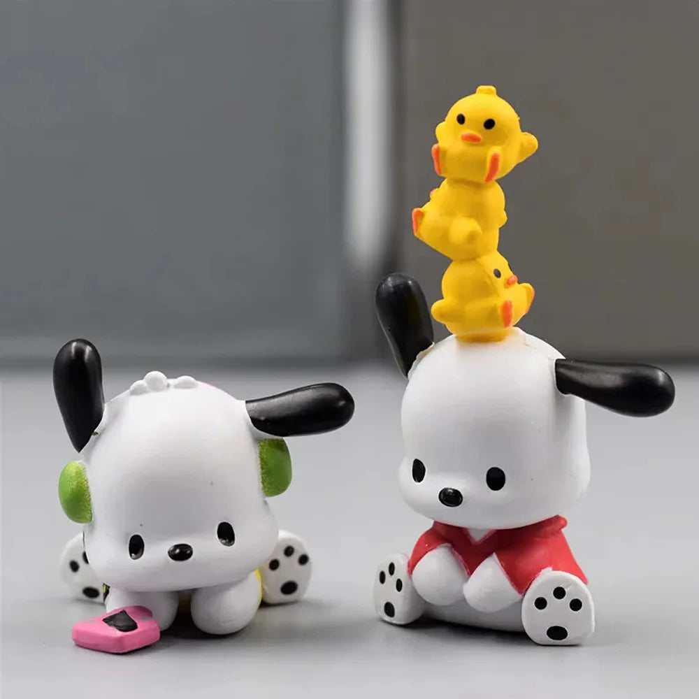 5pcs 3-4cm Action Figures Cinnamoroll Kuromi Melody Cartoon