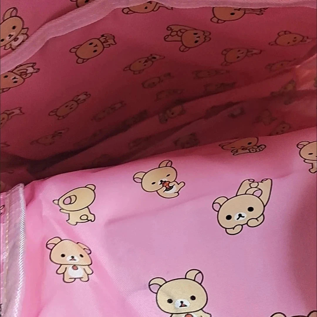 Cartoon Rilakkumas Backpack Kawaii Korilakkuma Embroidery GlowCart