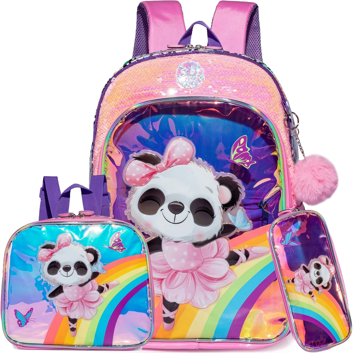 Meetbelify Backpack for Girls Backpacks Kids School Bookbag for Elementary Students Full Size Travel Bag with lunch box GlowCart