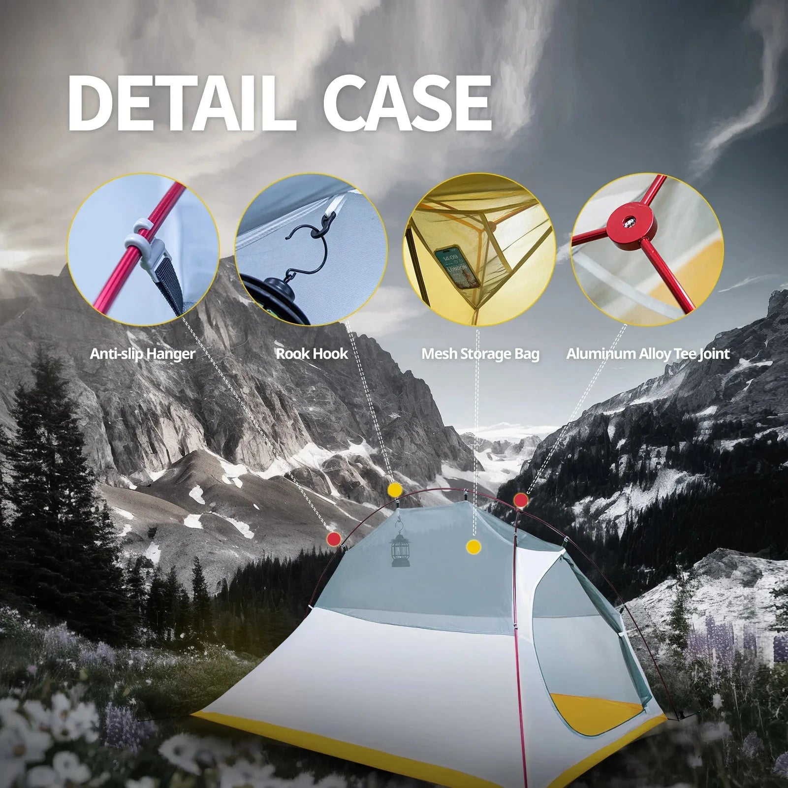 Ultralight Camping Tent Double Layer Waterproof Cloud UV GlowCart