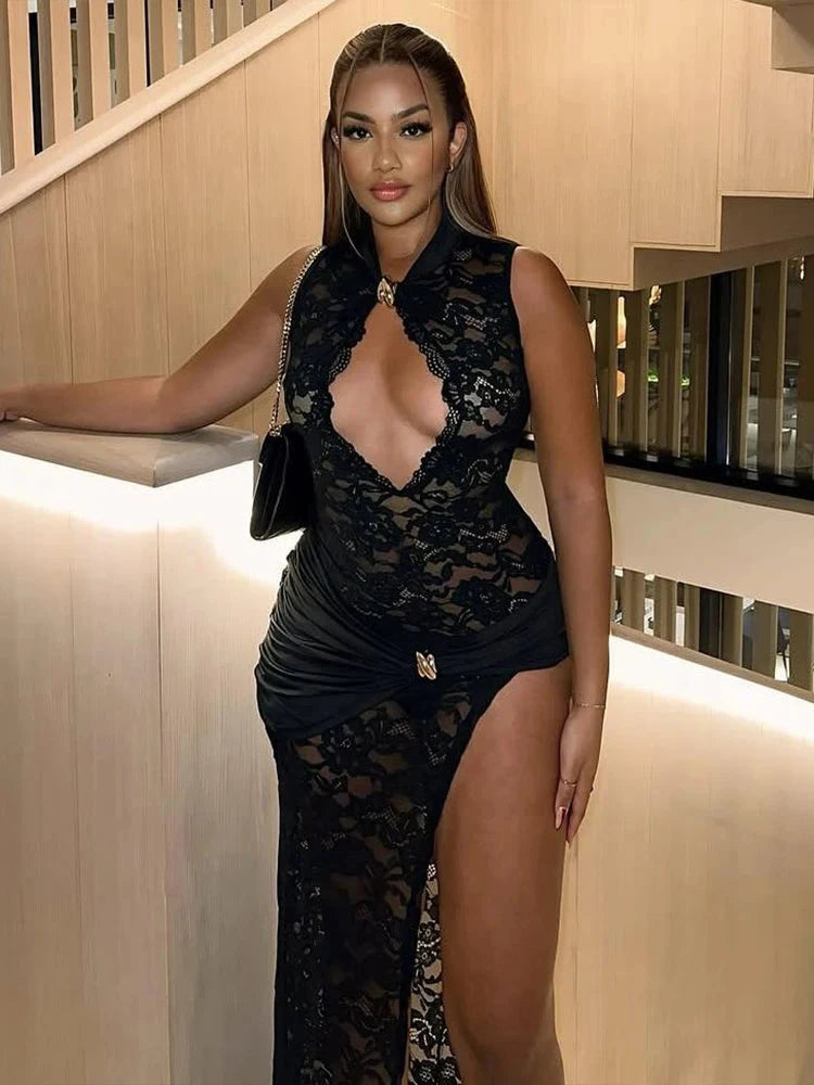 Weird Puss Sexy Solid Dress Women 2025 Summer Sleeveless GlowCart