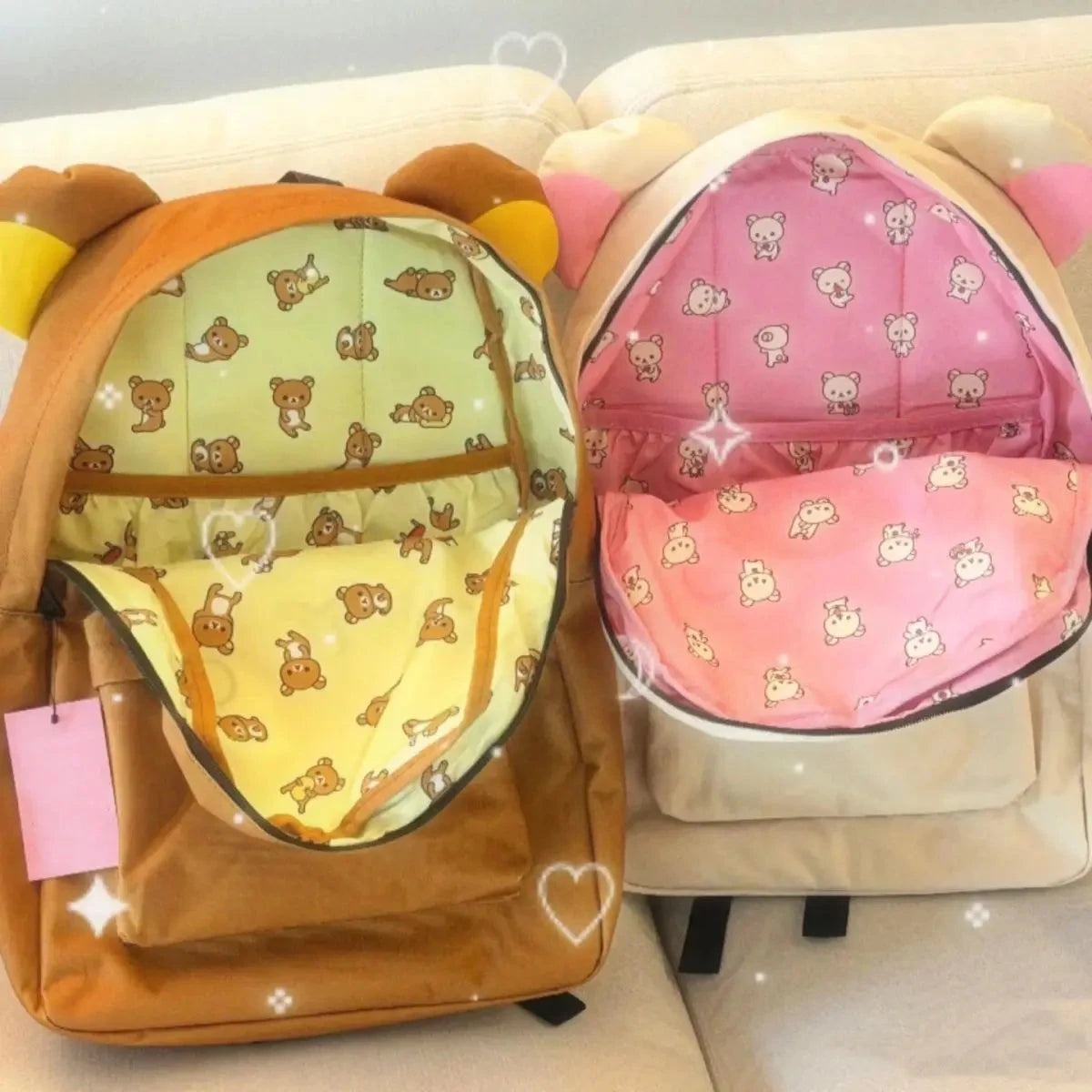 Cartoon Rilakkumas Backpack Kawaii Korilakkuma Embroidery GlowCart