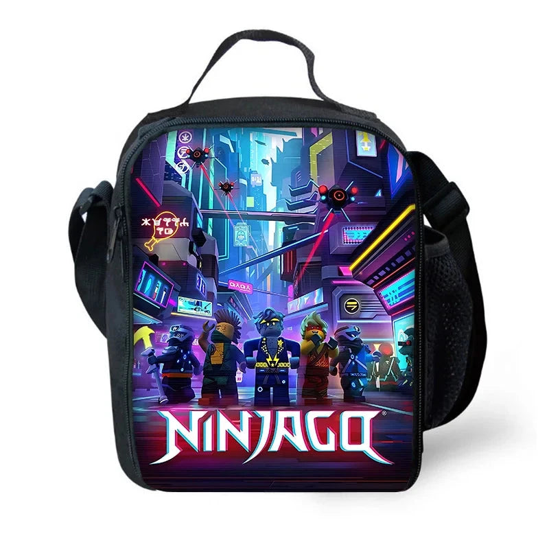 Child School Sports Game N-NinjagoS Backpack with Lunch Bags ,Pencil Bags ,School Bags for Boys Girls Best Gift GlowCart