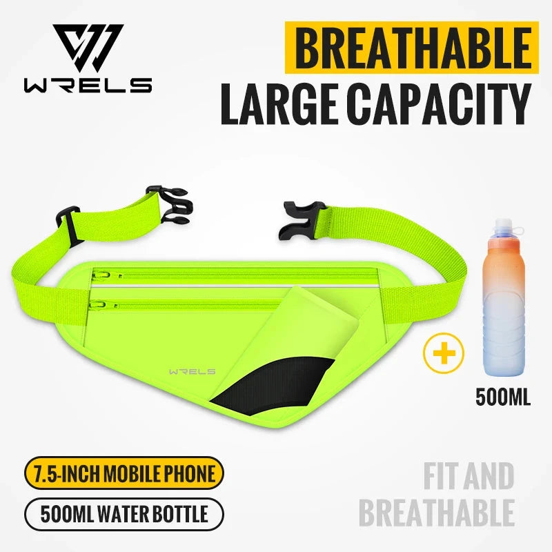 WRELS Running Hydration Belt With Water Bottle Holder Adjustable Fanny Pack for Running Walking Hydration Waist Pack GlowCart