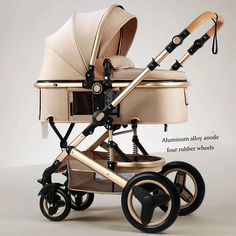 Newborn 2 In 1 Baby Stroller,Luxury high landscape baby carriage,Folding pram,travel Pushchair,baby trolley car,baby strollers GlowCart