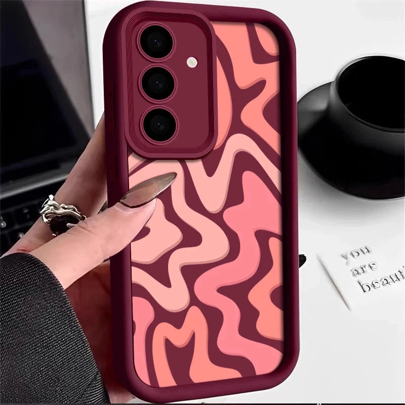 Striped Pattern Phone Case For Samsung Galaxy A17 A56 A16 GlowCart