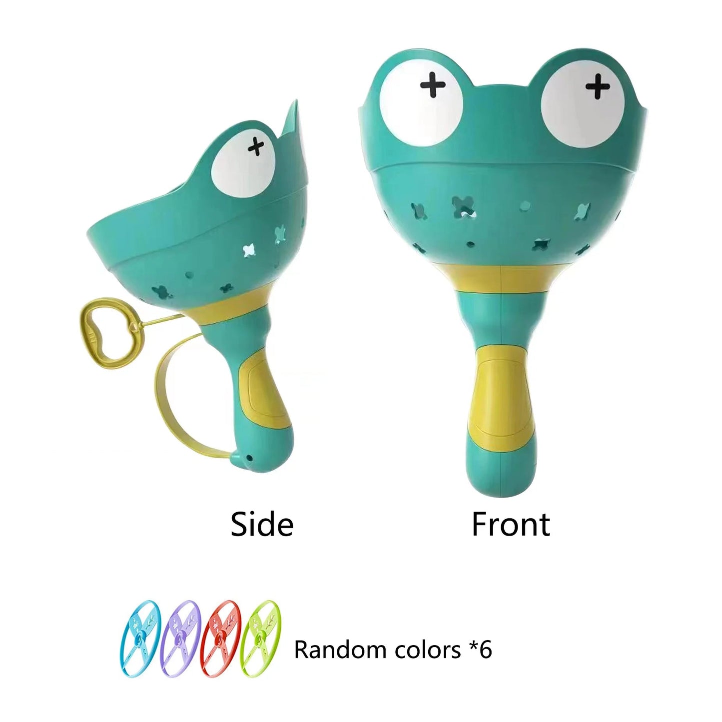 Wind-up Ejection Flying Saucer Toy Kids Outdoor Toy GlowCart