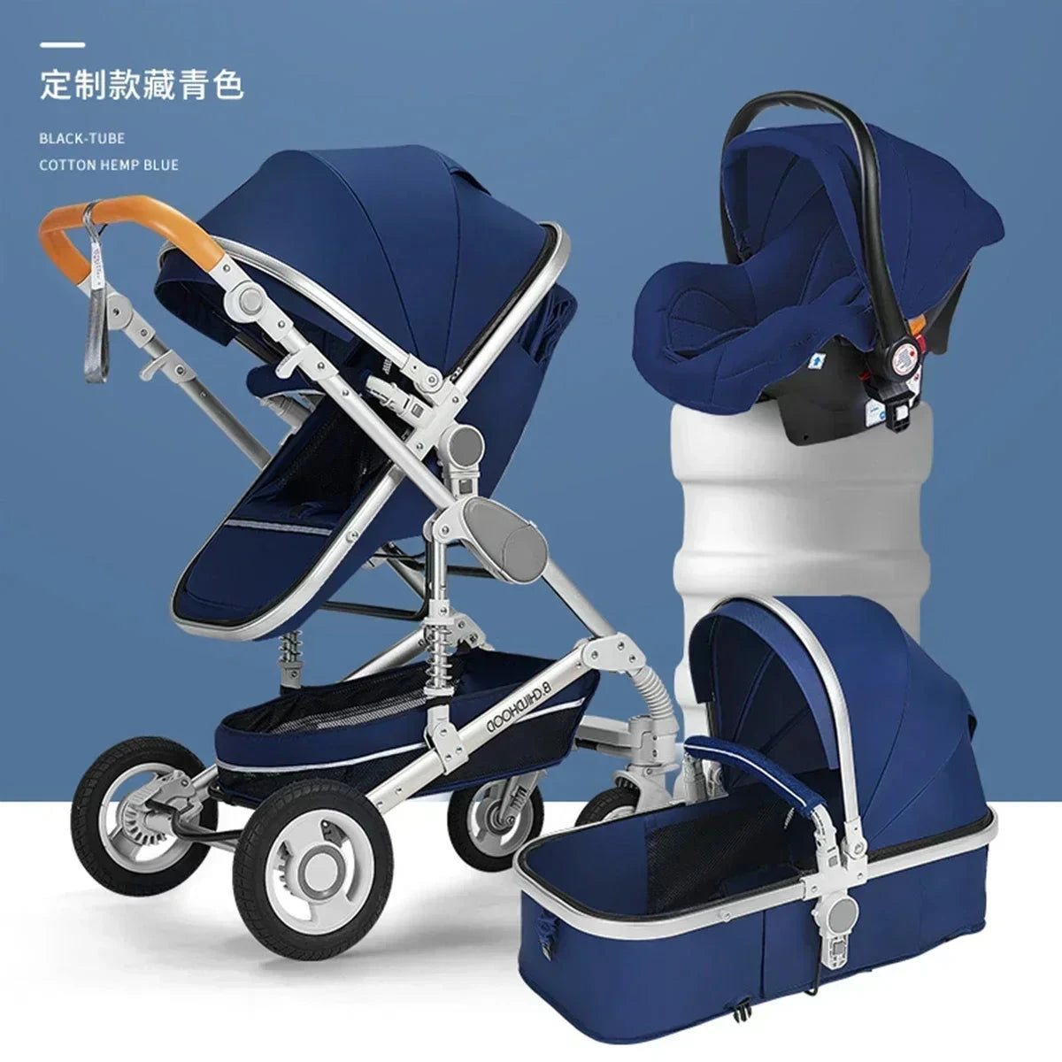 Baby stroller 3 in 1 stroller folding two-sided child four seasons kinderwagen baby carriage  high landscape Newborn Travelling GlowCart
