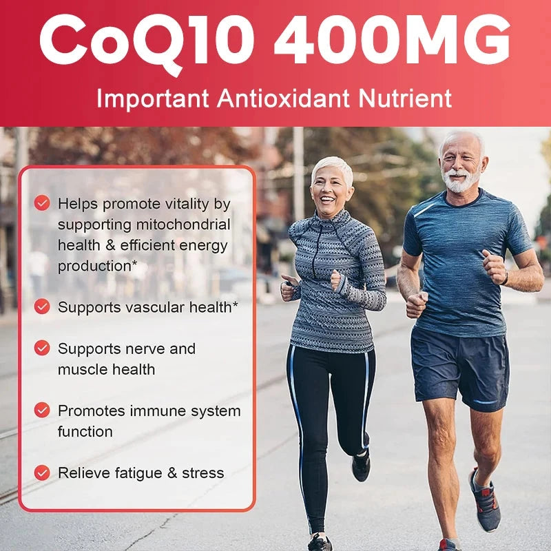 COQ10 Capsules 400mg Coenzyme Q10 Provides Energy To Support GlowCart