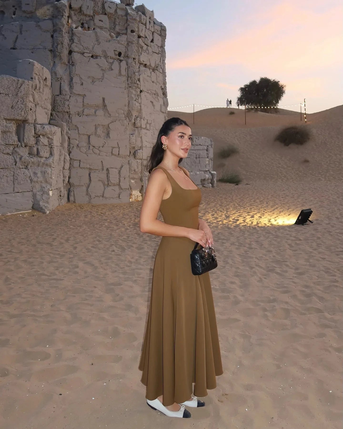 JULISSA MO Sexy Square Collar Women Maxi Dress White GlowCart