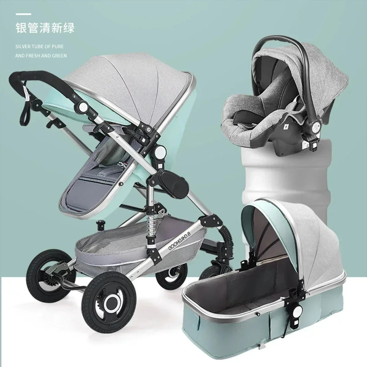Baby stroller 3 in 1 stroller folding two-sided child four seasons kinderwagen baby carriage  high landscape Newborn Travelling GlowCart