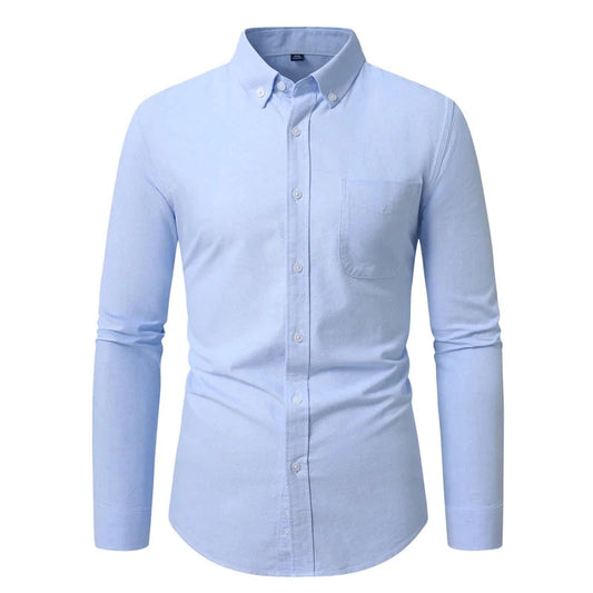 Men's hard-wearing, high-quality cotton shirts long-sleeved GlowCart