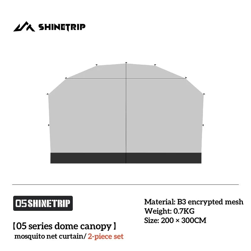 ShineTrip Outdoor Extra Large Camping Shade Tent Family GlowCart