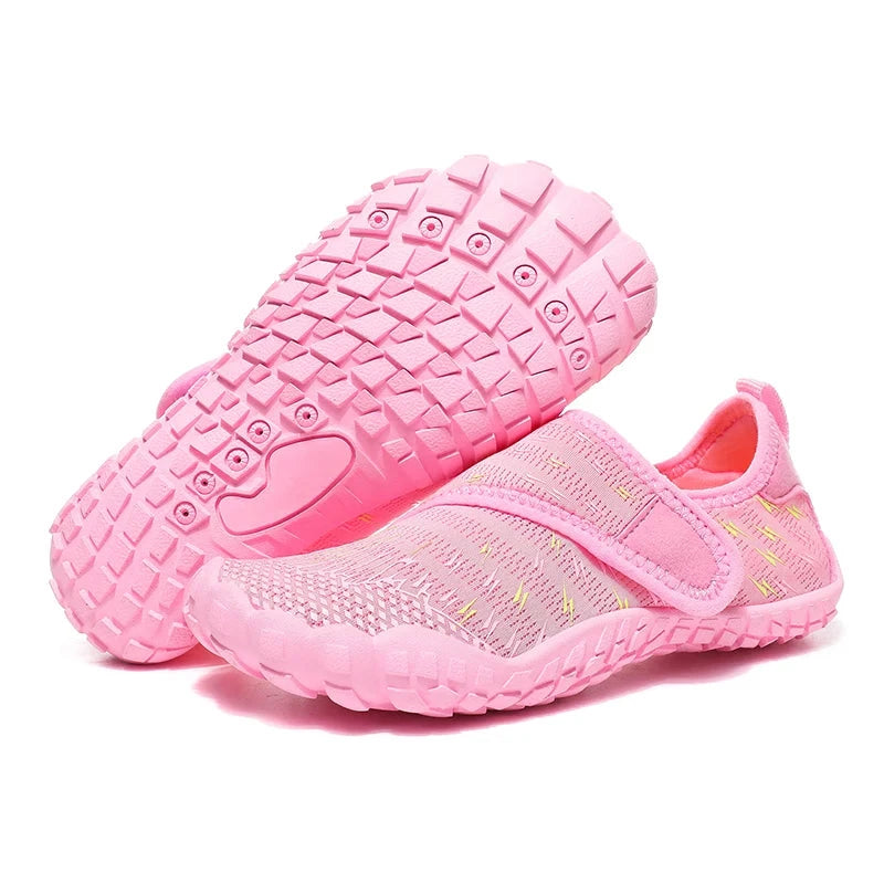 Children Quick Dry Wading Sneakers Boys Girls Light Breathable Beach Aqua Shoes Kid's Elastic Non-slip Water Sports Shoes GlowCart