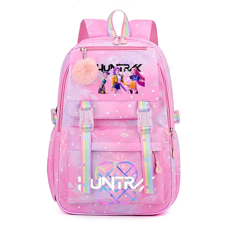 KPop Demon Hunters Backpack High-capacity Kids Knapsacks Movie Music Girl School Schoolbags Cartoon Anime Student Rucksack GlowCart