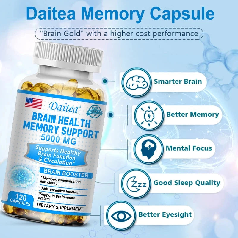 Vitamin B6 Supplement, Brain Health Memory Support 5000 mg, GlowCart