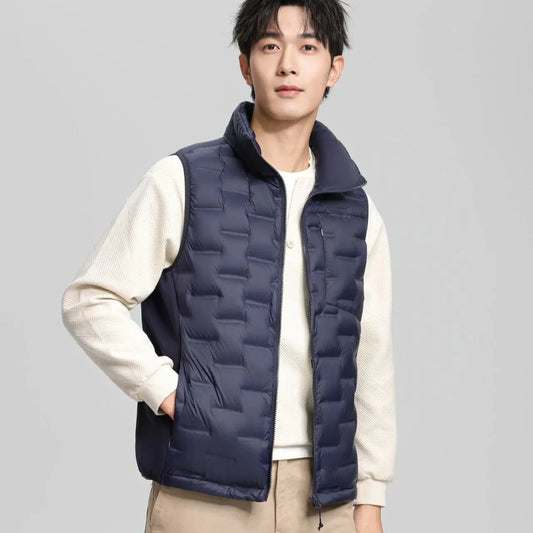 Autumn Winter Vest For Men Warm Sleeveless Puffer Coat For GlowCart