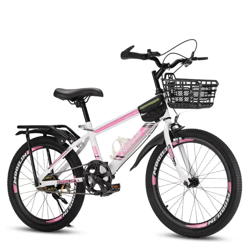New 22-inch Children's Mountain Bike for Boys and Girls with Gears - Ideal for Students Commuting to School GlowCart