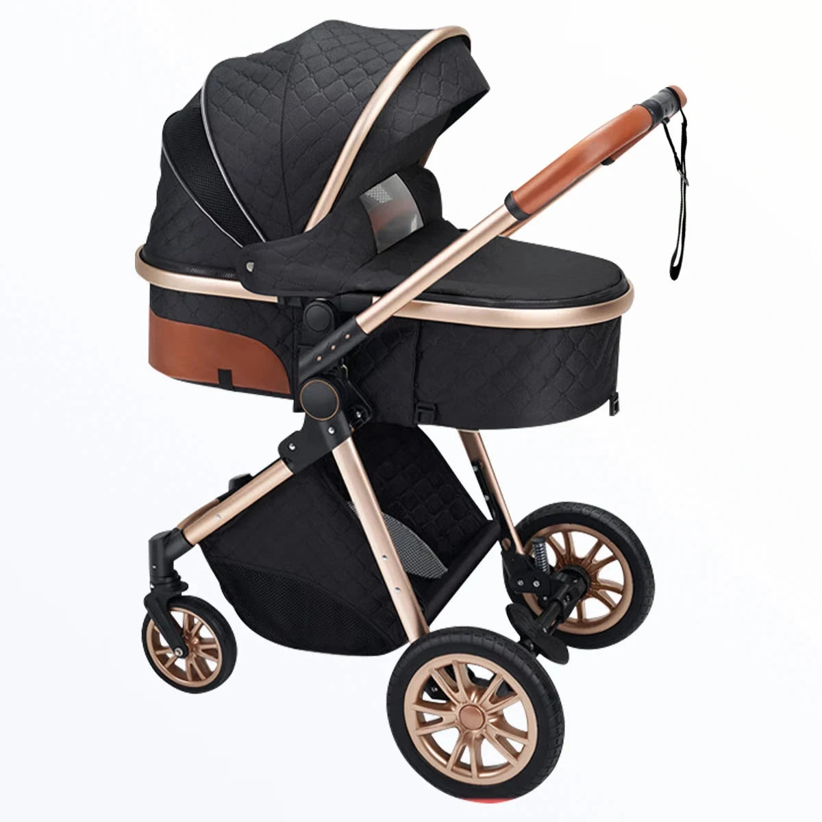 High landscape baby stroller, portable and foldable, a travel trolley that can be pushed in both directions GlowCart