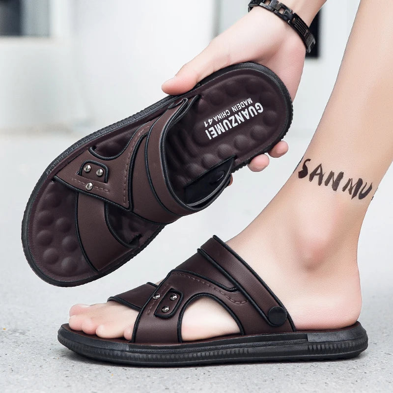Summer Men Sandals Open Toe Flat Mens Casual Shoes Outdoor Walking Sandals for Men Beach Shoes sandalias hombre Men slippers GlowCart