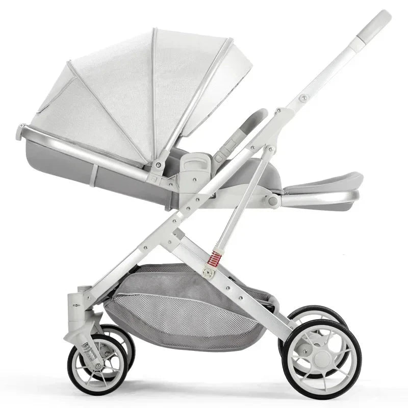 Two-way Baby Stroller, Can Sit or Lie Down,Lightweight and Foldable Baby Stroller, High View, Comfortable, Shock-absorbing GlowCart