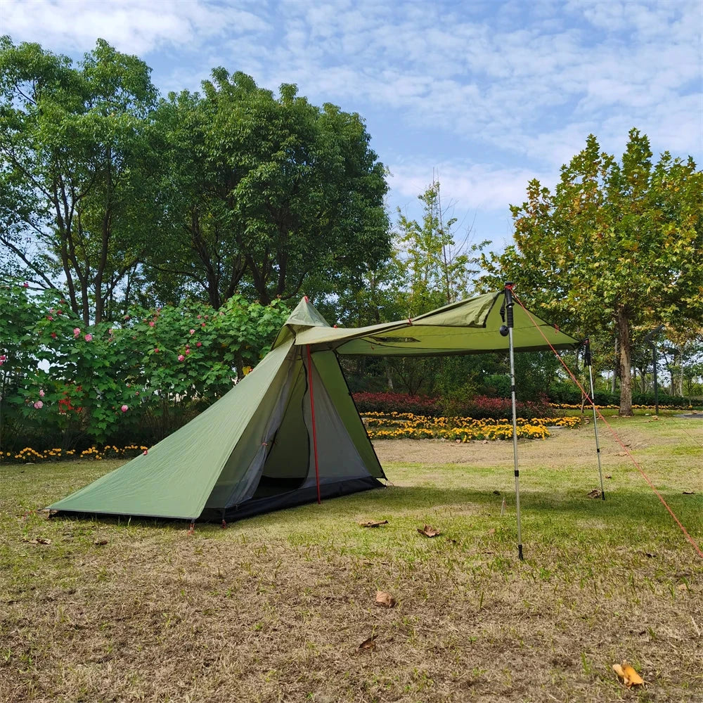 Tipi Rainfly Hot Tent, Lightweight, Hunting, Family Team, GlowCart