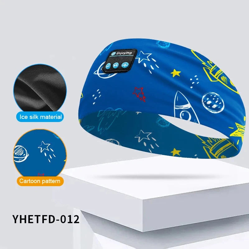 Kids Bluetooth Headphone Music Sport Headband Sleep Mask GlowCart