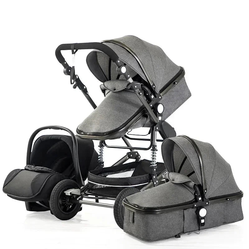 baby stroller 3in1 Luxury High Landscape baby pram portable baby pushchair multifunctional Newborn Carriage double faced GlowCart