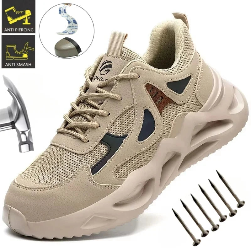 Lightweight Safety Shoes Men Women Work Shoes Steel Toe Cap Working Boots Sneakers Man Women Breathable Shoes Tactical Boots GlowCart