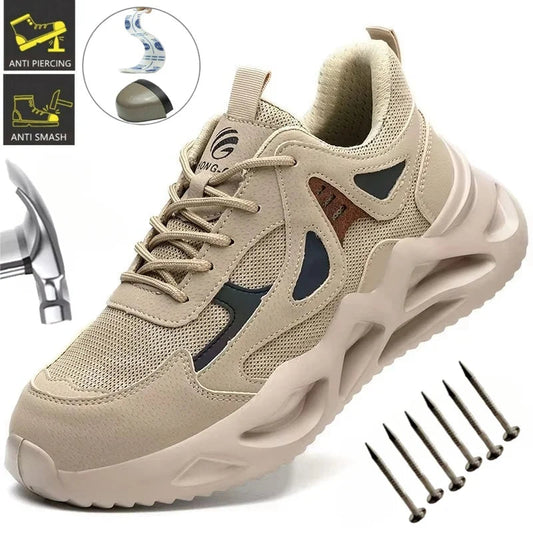 Lightweight Safety Shoes Men Women Work Shoes Steel Toe Cap Working Boots Sneakers Man Women Breathable Shoes Tactical Boots GlowCart
