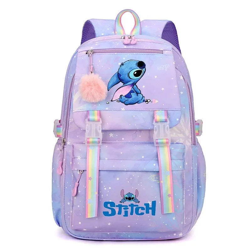 Cartoon Lilo Stitch Printed Backpack Teenger Girl Boy Schoolbag Kawaii Student Children Schoolbag Laptop Bookbag Travel Bag GlowCart