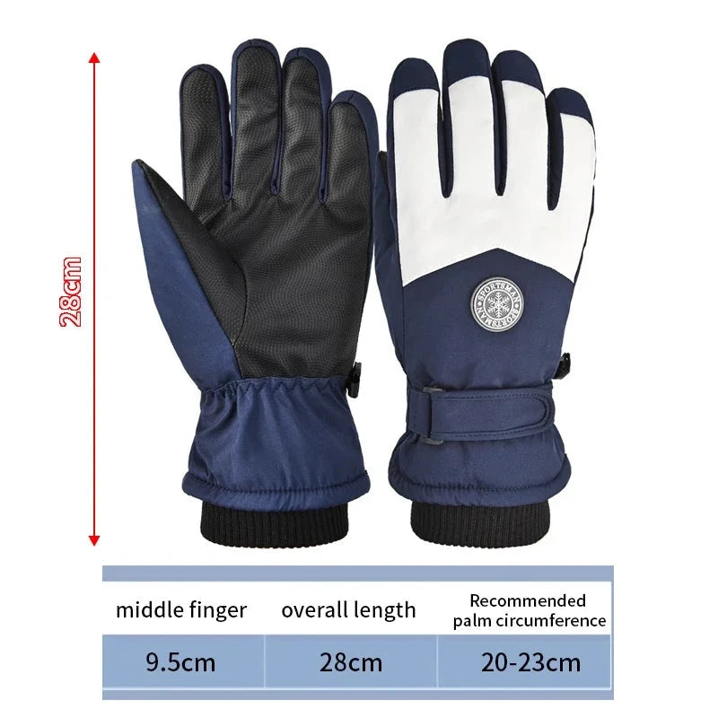 Cold Proof Winter Ski Gloves Outdoor Padded Warm Electric GlowCart