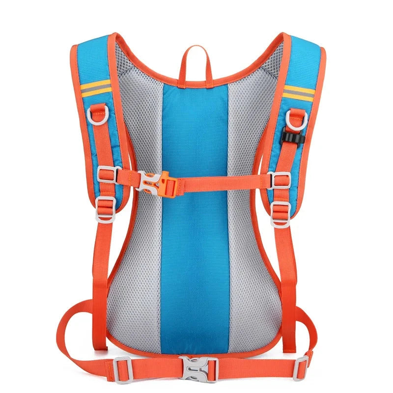 15'' Outdoor Backpack Nylon Hydration Pack for Hiking Running Mountaineering Travel Water Reservoir Pocket Adjustable Straps GlowCart